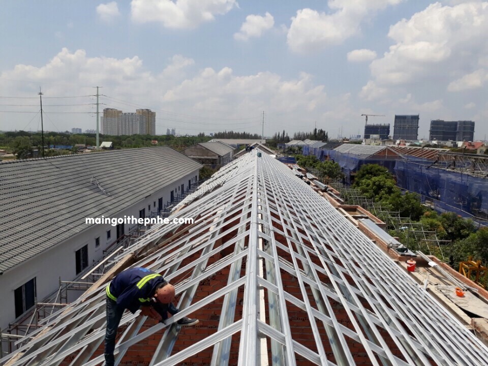 (QUẬN 9) 18 CĂN KÈO MÁI KHU DÂN CƯ HƯNG PHÚ SỪ DỤNG KHUNG KÈO SGTRUSS