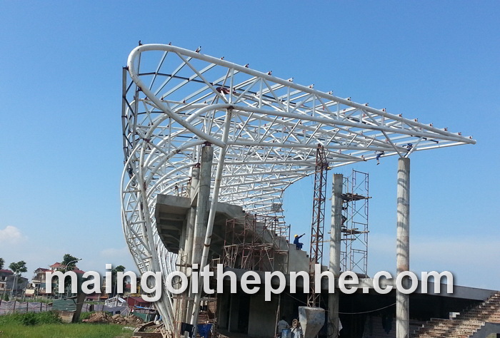 HỆ VÌ KÈO THÉP MẠ MÁI KHÔNG GIAN 