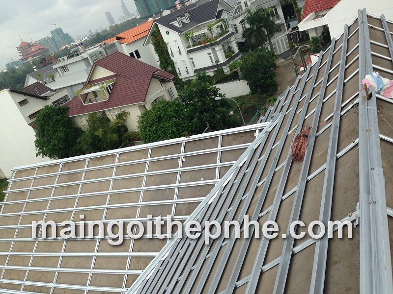 HỆ VÌ KÈO THÉP MẠ MÁI BÊ TÔNG