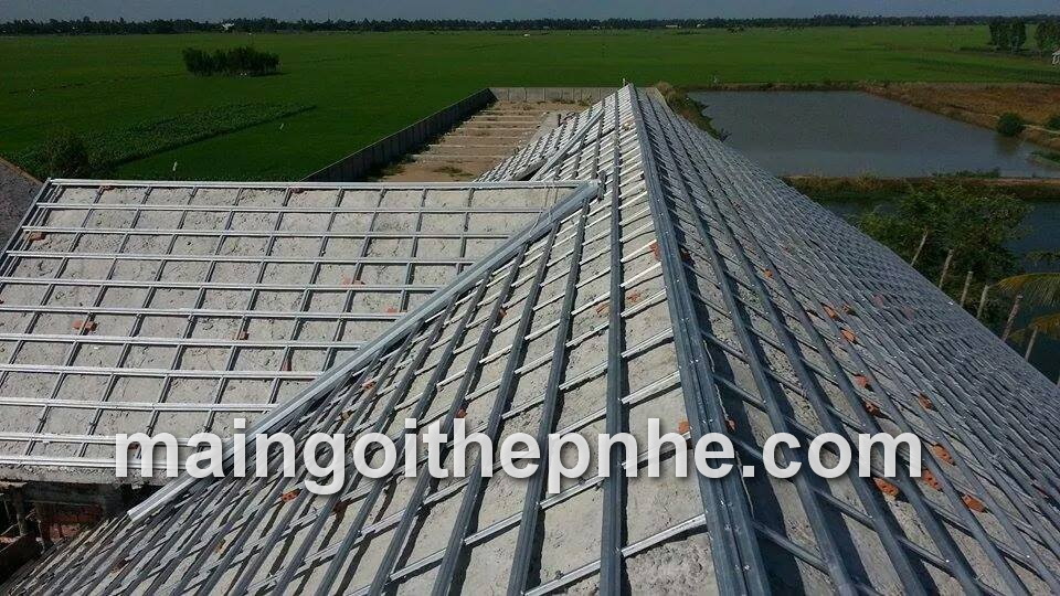 HỆ VÌ KÈO THÉP MẠ MÁI BÊ TÔNG