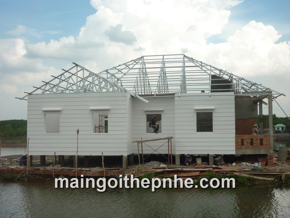 HỆ VÌ KÈO THÉP MẠ MÁI 3 LỚP
